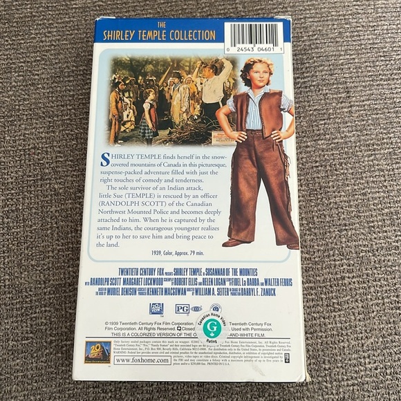 5/$25 Shirley Temple Susannah of the Mounties VHS Movie 1939 Remake - Picture 2 of 4